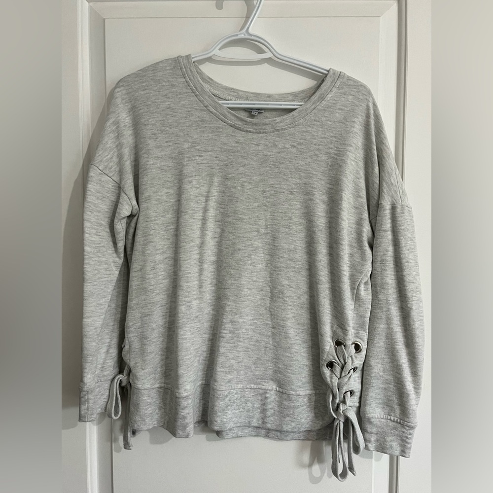 Kismet Light Grey Sweatshirt with Side Ties Size M